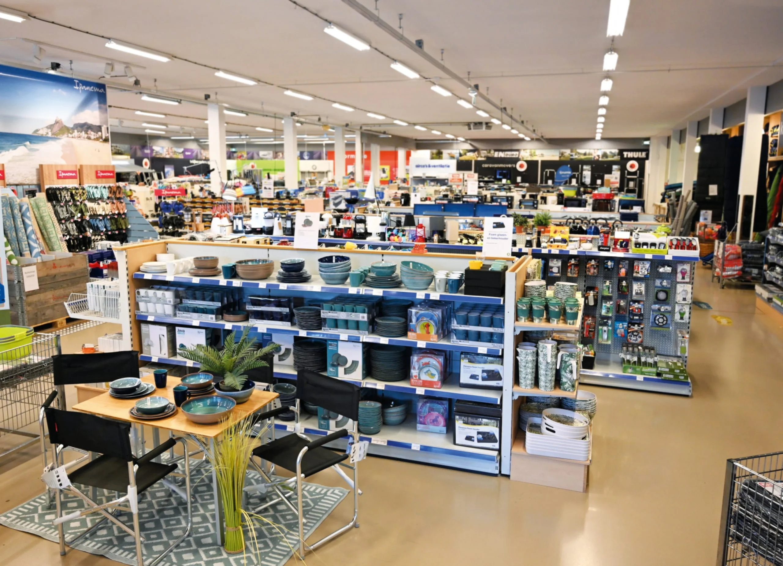 Ruime kampeerwinkel